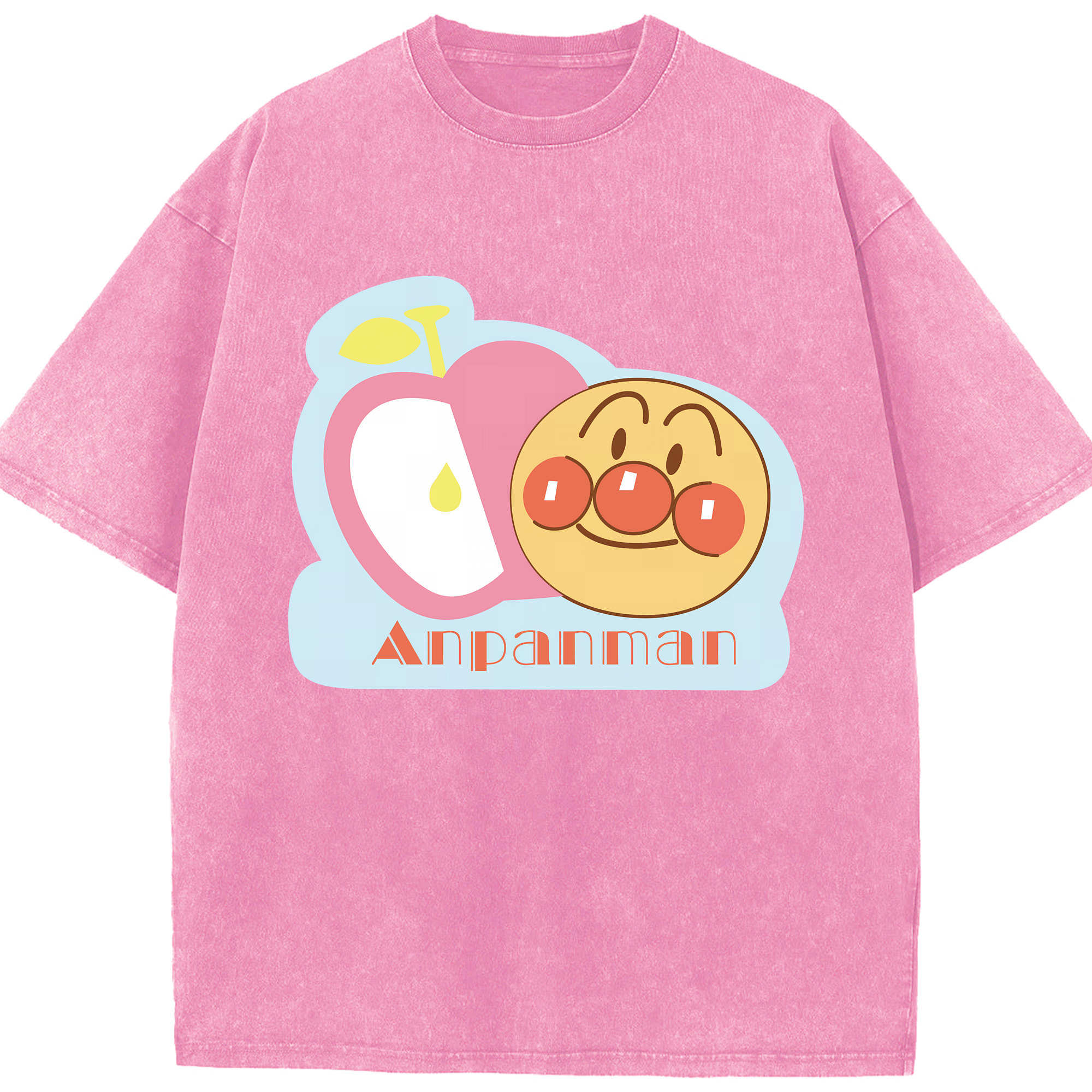 （画像用） アンパンマン Anpanman 綿100% ヴィンテージ風 半袖Tシャツ（フロントプリント）